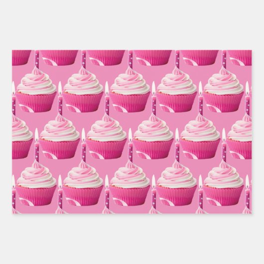 Girls Birthday Inpakpapier Vel (Voorkant 3)