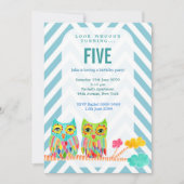 Girls Birthday Party Chevron Rainbow nodigt uit Kaart (Voorkant)