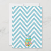 Girls Birthday Party Chevron Rainbow nodigt uit Kaart (Achterkant)