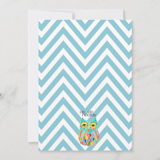 Girls Birthday Party Chevron Rainbow nodigt uit Kaart (Achterkant)