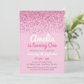 Girls Birthday Party Invitation Kaart (Staand voorkant)