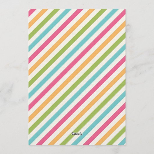 Girls Birthday Party Scavenger Hunt Birthday Party Kaart (Achterkant)