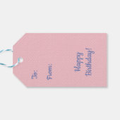 Girls Birthday Rainbows Butterflies & Polka Dots Cadeaulabel (Achterkant Horizontaal)