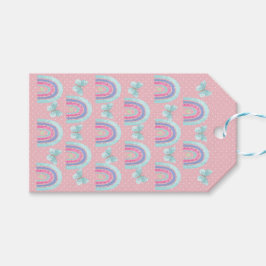 Girls Birthday Rainbows Butterflies & Polka Dots Cadeaulabel