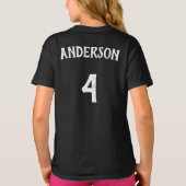 Girls Blue Basketball Team, naam speler & nummer T-shirt (Achterkant)