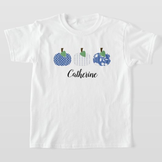 Girls Blue Pumpkin Trio T-shirt (Laagn)