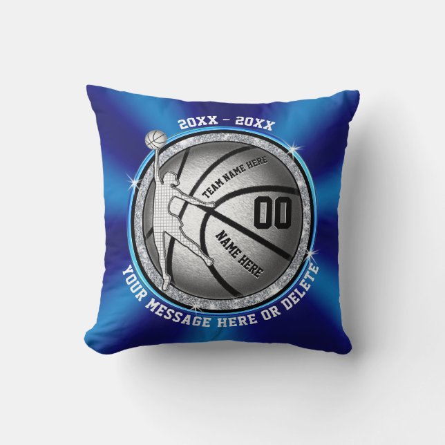 GIRLS Blue Senior Night Basketball Gift Ideeën Kussen (Voorkant)