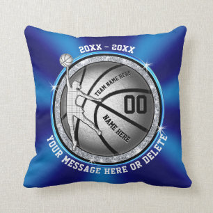 GIRLS Blue Senior Night Basketball Gift Ideeën Kussen