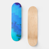 Girls Blue Tie Dye Persoonlijk Skateboard (Voorkant)
