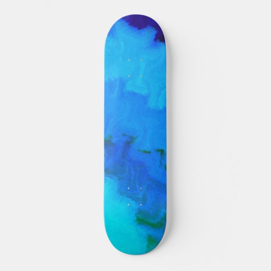 Girls Blue Tie Dye Persoonlijk Skateboard (Voorkant)