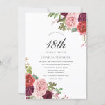 Girls Blush Pink 18th Birthday Party Invitation Kaart<br><div class="desc">Meisjes Blush Roze 18th Birthday Party Invitation Zie overeenkomend collectie in Niche en Nest Store</div>