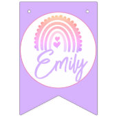 Girl's Boho Birthday Magic Pink Vlaggetjes (Eerste vlag)