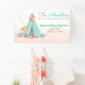 Girls Boho Tribal Teepee Baby shower Spandoek (Insitu)