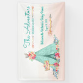 Girls Boho Tribal Teepee Baby shower Spandoek (Verticaal)