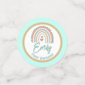 Girl's Boho Verjaardag Magic Mint groen Confetti (Kleine voorkant)