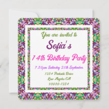 Girl's Bold Herfst Green Autumn Pink Birthday