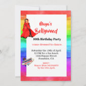 Girls Bollywood Colorful Fun 10th Birthday Kaart (Achterkant)