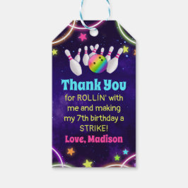 Girls Bowling Birthday Party Favor Tags Cadeaulabel