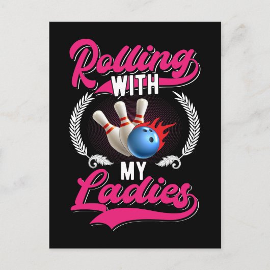 Girls Bowling Team Quote for Bowler Women Briefkaart (Voorkant)
