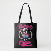Girls Bowling Team Quote for Bowler Women Tote Bag (Voorkant)