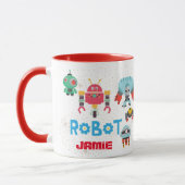 Girls BOYS Love ROBOTS RED Named Funny Cartoon Mok (Links)