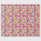 Girl's Building Bricks Birthday Cadeaupapier (Vlak)