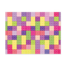 Girl's Building Bricks Blokken Verjaardag Bedankt