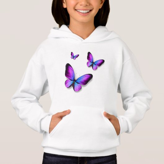 Girls Butterfly Hoodies Sweatshirts (Voorkant)
