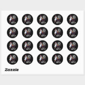 Girls by sketchbyll Ik weet dat ik speel als een m Ronde Sticker (Vel)