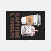 Girls Caffeine &amp; Cuddles Twinning Coffee Juice Fleece Deken (Voorkant (Horizontaal))