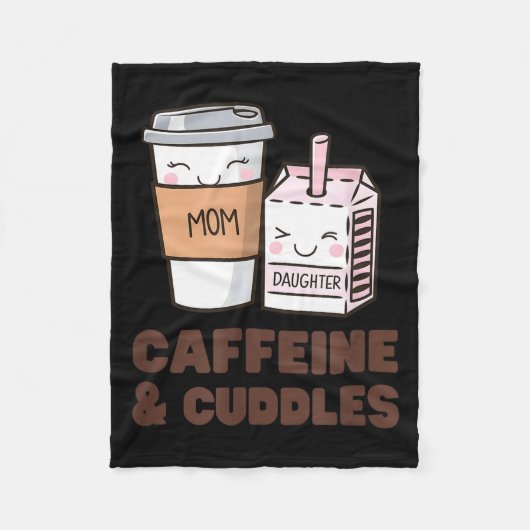 Girls Caffeine &amp; Cuddles Twinning Coffee Juice Fleece Deken (Voorkant)