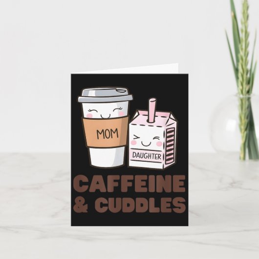 Girls Caffeine &amp; Cuddles Twinning Coffee Juice Kaart (Voorkant)