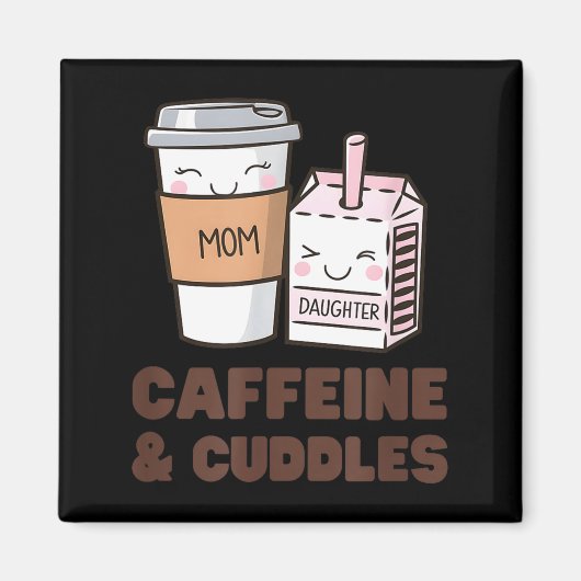 Girls Caffeine &amp; Cuddles Twinning Coffee Juice Magneet (Voorkant)