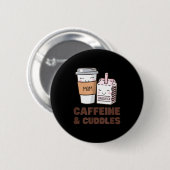 Girls Caffeine & Cuddles Twinning Coffee Juice Ronde Button 5,7 Cm (Voorkant /achterkant)
