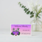 Girl's Calling Card Sjabloon Contactkaartje (Staand voorkant)