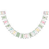 Girl's Camping Party Bunting Banner (Alle)
