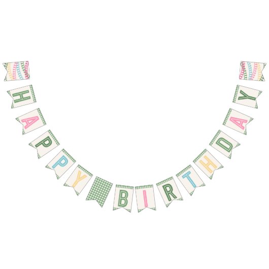 Girl's Camping Party Bunting Banner (Alle)