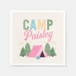 Girl's Camping Party Servetten