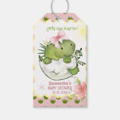 Girls Can Roar Too Personalized Baby Shower Favor Cadeaulabel (Voorkant)