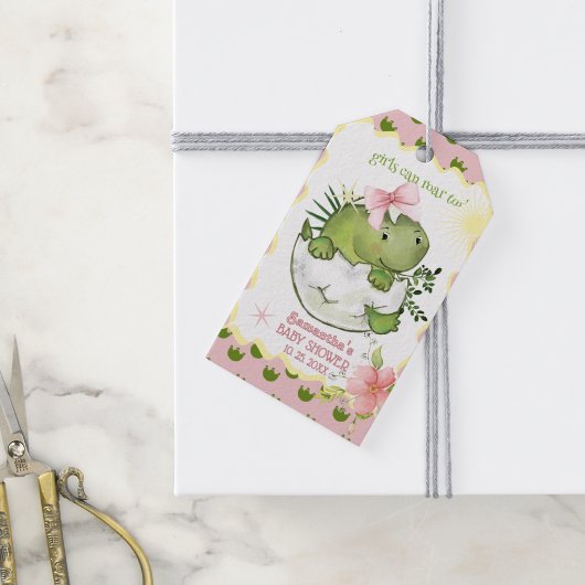 Girls Can Roar Too Personalized Baby Shower Favor Cadeaulabel