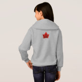 Girl's Canada Jacket Kind Gepersonaliseerde Hoodie (Achterkant volledig)
