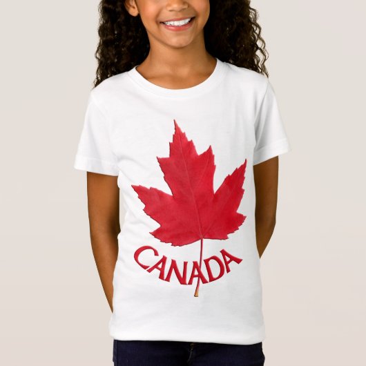 Girl's Canada Shirt Custom Canada Souvenir Shirt (Voorkant)
