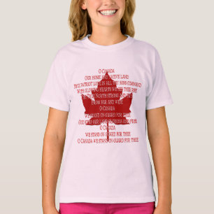 Girl's Canada Sweatshirts Canada Anthem Souvenir T-shirt