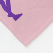 Girls Cheerlead Paarse Typografie Fleece Deken (Hoek)
