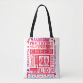 Girls Cheerlead Typografie in Red Tote Bag (Voorkant)
