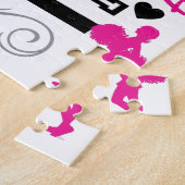 Girls Cheerlead Typography in Black and Pink Legpuzzel (Zijkant)