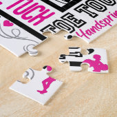 Girls Cheerlead Typography in Black and Pink Legpuzzel (Zijkant)