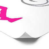 Girls Cheerlead Typography in Black and Pink Poster (Hoek)