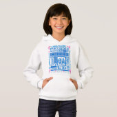 Girls Cheerlead Typography in Blue and Pink (Voorkant volledig)