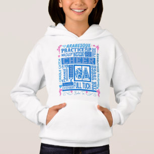 Girls Cheerlead Typography in Blue and Pink